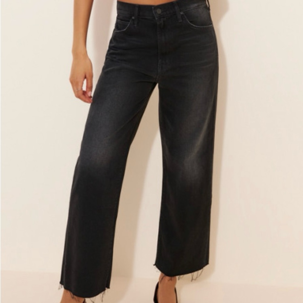 MOTHER Black Spitfire Fray Jeans - Size 26